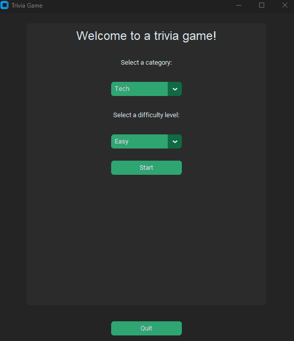 Trivia Game in Python